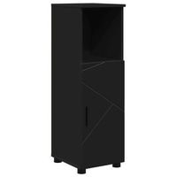 gabinete de bano negro 30 x 35 x 95 cm vidaxl