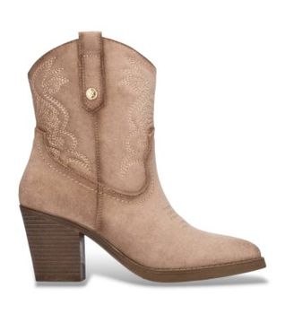 Xti para mujer. 14610502-BEIGE Botines 146105 beige (37), 5 a 8cm, Cremallera, Casual
