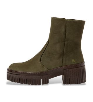 Art para mujer. 113741222003_0G3 Botines de piel 1374 verde (41), 3 a 5cm, Cremallera, Casual