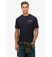 superdry para hombre m1012272a camiseta utility negro s casual algodon manga corta