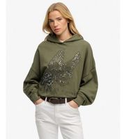 superdry para mujer w2012463a sudadera tatto verde xl casual algodon