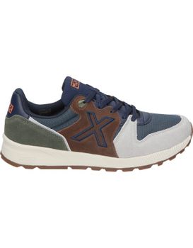 Zapatillas Para Hombre Munich 4151081 Azul Marino Y Marrón 44