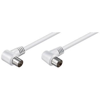 Goobay Cable Coaxial Antena Acodado 2.5m Blanco