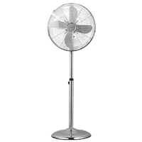 aigostar emery - ventilador de pie silencioso oscilante 90 50w 3 velocidades estructura metalica 4 aspas altura regulable 110-135cm cabezal ajustable diseno industrial