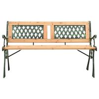 banco de jardin  banco de exterior  silla de jardin hierro fundido y madera de abeto maciza 122 cm