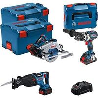 bosch professional 18v system gsb 18v-110 c  gks 18v-68 gc  gsa 18v-28 - set taladro sierra circular sable 2 bat procore 55 ah 1 bat procore 40 ah l-boxx