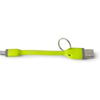 celly usbtypeckeygn cable usb-c a usb-a 12cm con llavero amarillo