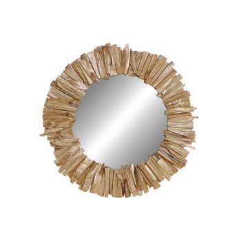 Espejo Abeto Cristal 60x4x60 Rustico Natural