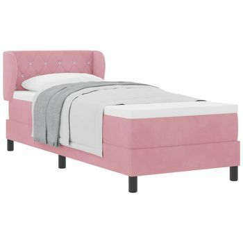 Cama Tapizada 203x83x88 Cm  - Rosa