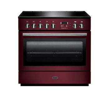 RANGEMASTER Professional FX 90 Electric Induction Range Cooker - Cranberry & Chrome, Cranberry