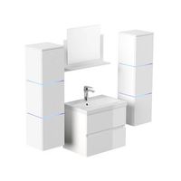 conjunto completo de muebles de bano wangerooge deluxe xl - blanco made in germany