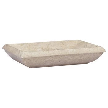 Lavabo De Baño Moderno | Lavabo Crema Mármol 50x35x10 Cm