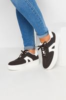 deportivas retro negras coon plataforma en ancho especial