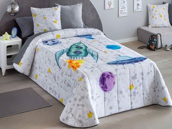Edredón sherpa infantil cohete algodón