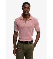 superdry para hombre m1110458a polo texture rosa l casual algodon manga corta