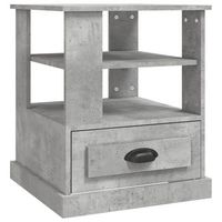 mesa auxiliar madera contrachapada gris hormigon 50x50x60 cm vidaxl