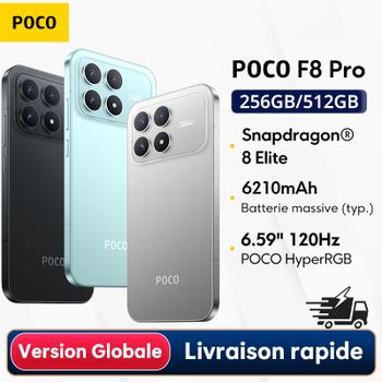 Teléfono Inteligente POCO F8 Pro 5G Versión Global ® Pantalla AMOLED 8 Elite de 120Hz, POCO HyperRGB, 50MP, 6210mAh