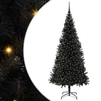 arbol de navidad  decoraciones de navidad con 300 led con soporte negro 210 cm pvc