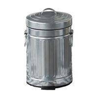 papelera metalica con pedal de 3 litros para bano