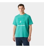 helly hansen para hombre 54601 camiseta shoreline 30 verde m casual deportivo algodon multideporte manga corta