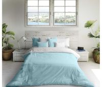 funda nordica bicolor reversible azul mar 76  blanco cama 180