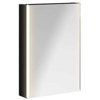 armario con espejo de bano  mueble de bano roble negro 43 x 115 x 605 cm