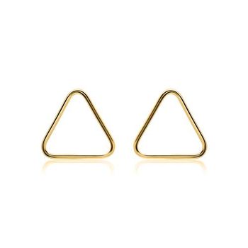Pendientes triangulares para mujer en oro de 9 quilates