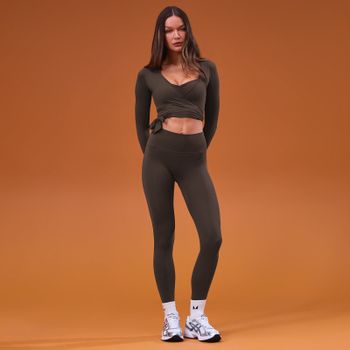 Top cruzado Tempo para mujer de MP - Chocolate - XS