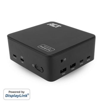 Docking Station USB-C 4K para 3 monitores ACT AC7148 DisplayLink