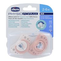 chicco chupete silicona physio air 2-6m rosa