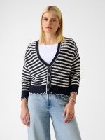 cardigan de punto a rayas