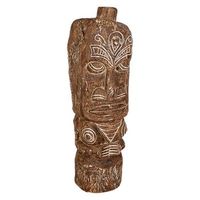 escultura pie tribal madera