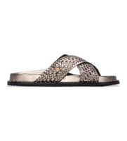 carmela para mujer 16305302-plomo sandalias de piel 163053 gris 36 plano ninguno casual