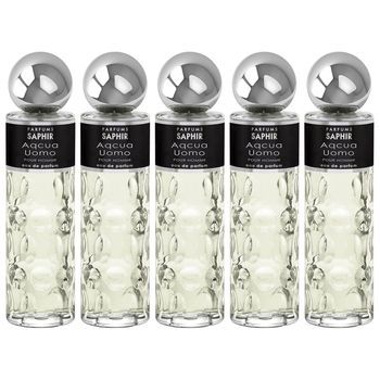 Pack De 5 Eau De Parfum Hombre Saphir Cro Aqua Uomo 200 Ml