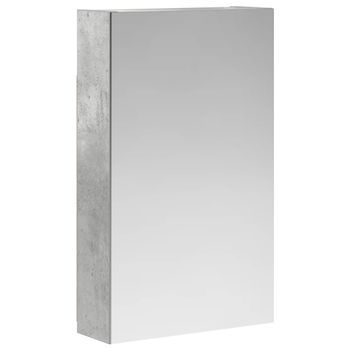 Armario Con Espejo De Baño | Mueble De Baño Gris Concreto 30 X 10,5 X 50 Cm
