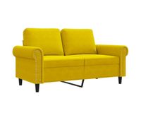 sofa de 2 plazas - sofa de salon - sofa moderno terciopelo amarillo 120 cm