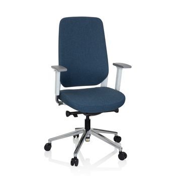 Silla De Oficina, Ergonómica Para Ordenador Chiaro T4 White Tela Azul
