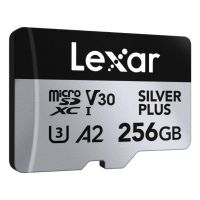 tarjeta microsd lexar professional silver plus 256gb uhs-i u3 v30 205mbs 150mbs a2