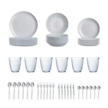 48 Piezas - 6 Personas Luminarc Apartamento - Gris Apto Microondas