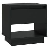 mesita de noche madera contrachapada negro 45x34x44 cm vidaxl
