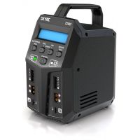 cargador de equilibrio de bateria skyrc t200 2x100w 12a acdc dual para baterias de 1-6s lipolihvlifeliion
