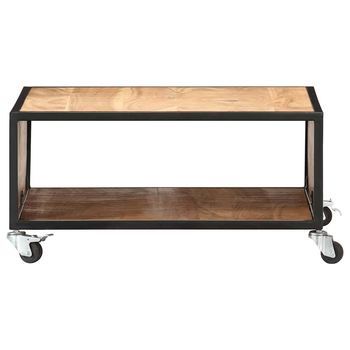 Mesa De Café - Mesa De Centro De Madera Maciza De Acacia 70x70x32 Cm