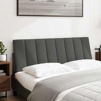 cabeceropanel de cabecero de cama acolchado hanko tela gris oscuro 120 cm