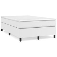 cama tapizada 203x120x35 cm vinilo - blanco