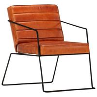 sillon de salon  silla  sillon de cuero autentico marron canelacfw791690
