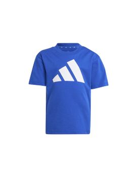 Camiseta adidas Big Logo Infantil Azul/Blanco
