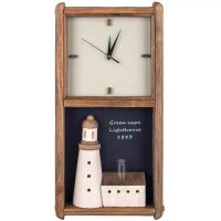 reloj de pared madera reciclada diseno faro