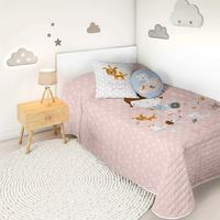 colcha bouti infantil reversible 100 algodon cama 90 hei amigos peludos