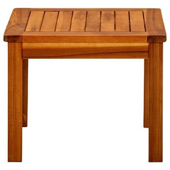 Mesa De Centro De Jardín | Mesa De Exterior Madera Maciza De Acacia 45x45x36 Cm