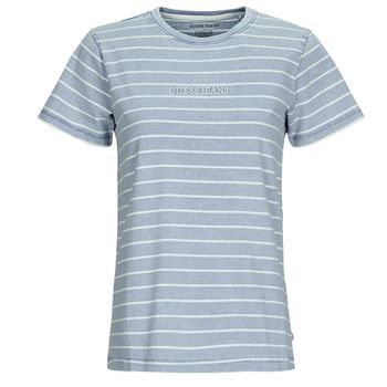 Guess Camiseta SS CN REG YD STRIPED TEE para mujer